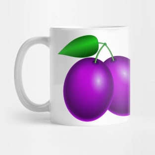 Plums fruit illustration Mug